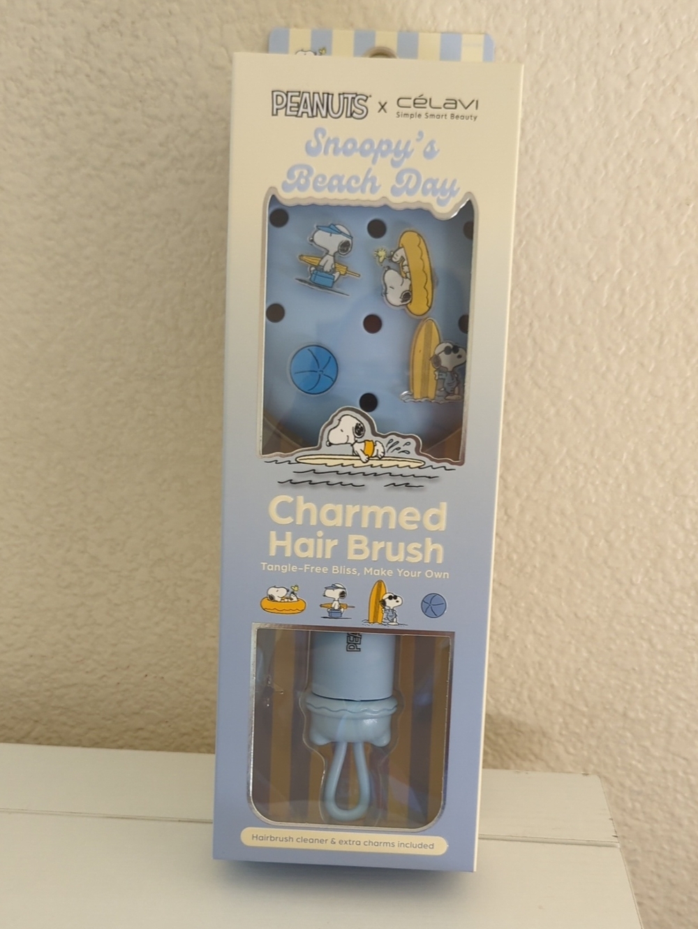 Peanuts x Célavi Snoopy Charmed Hair Brush - Light Blue